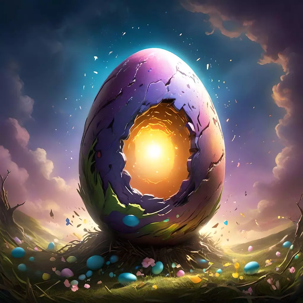 Il magico uovo di Pasqua che si apre...