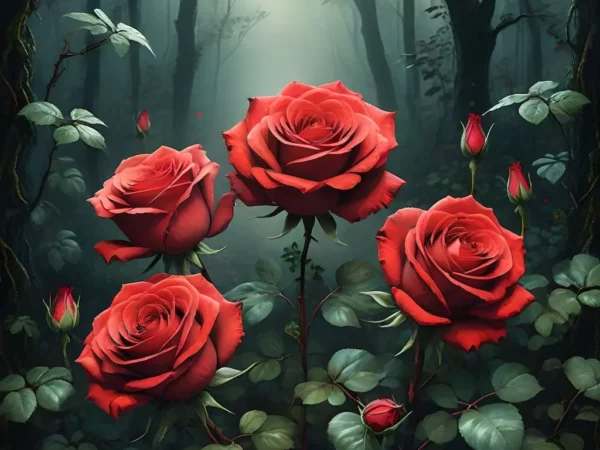 LE ROSE MAGICHE NELLA FORESTA OSCURA