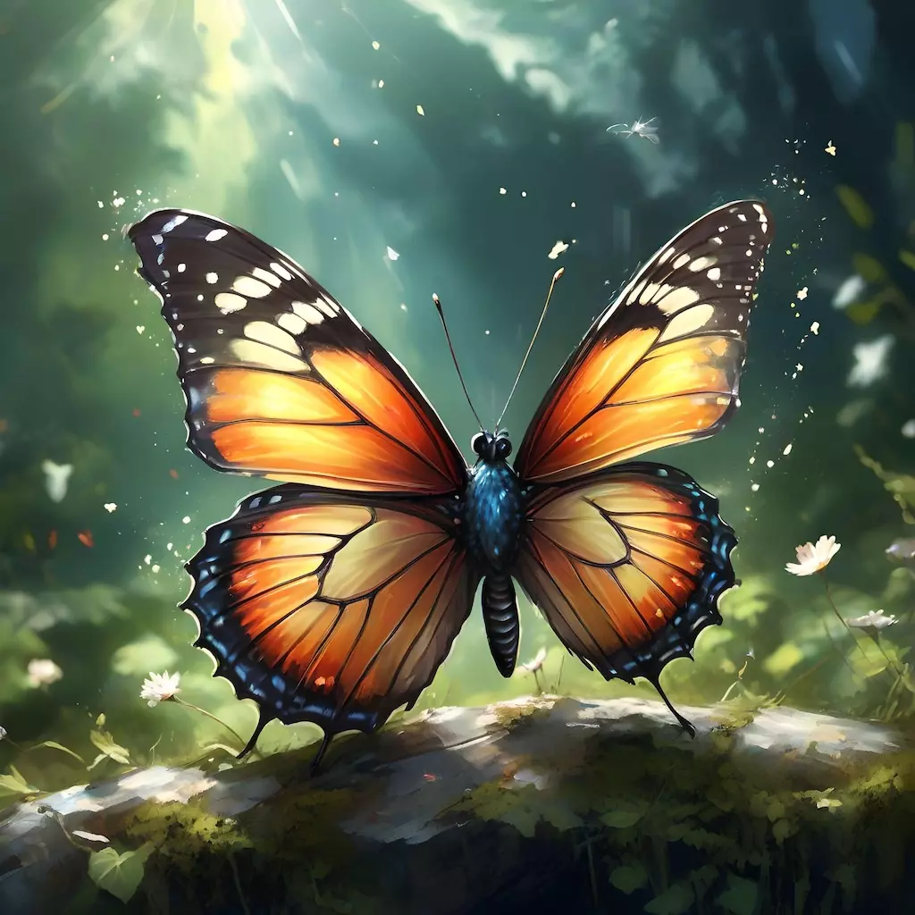 La farfalla che grazie al vento sta per diventare più grande...e compiere la sua magia